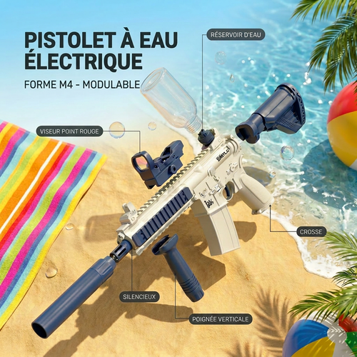 Pistolet à Eau Électrique M4 AquaBlast